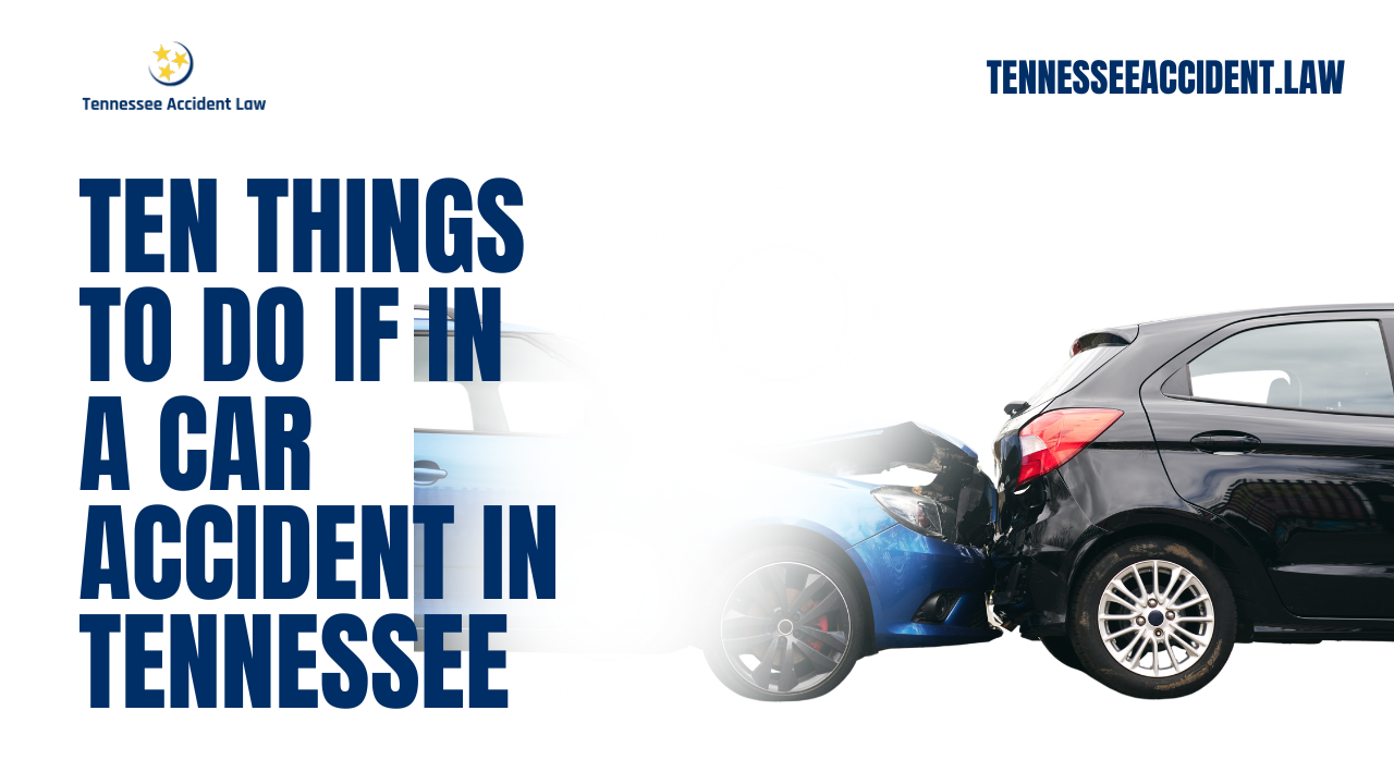 Being in a car accident is never a fun experience. But if you find yourself in one in Tennessee, there are certain steps you can take to make sure everything goes as smoothly as possible. Here are 10 things you should do if you're ever in a car accident in Tennessee.