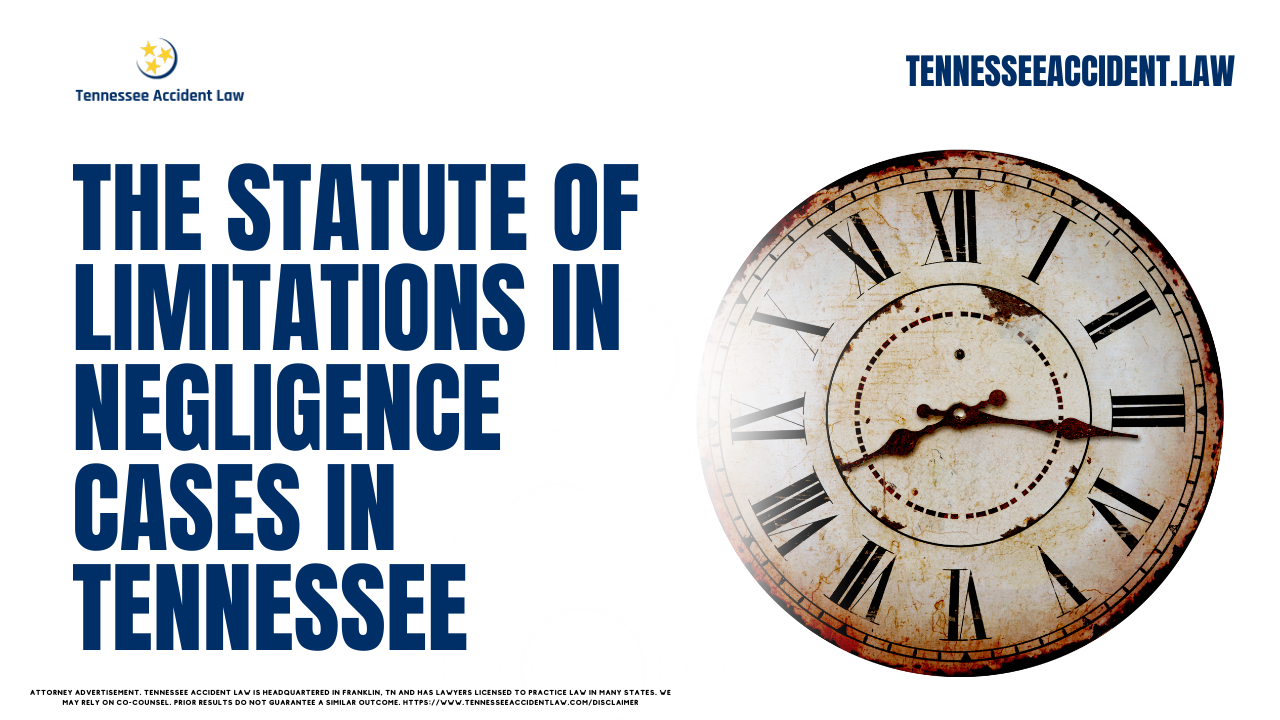 The statute of limitations is a critical legal concept, setting the timeframe within which an injured party can file a lawsuit. In Tennessee, specific timelines apply to negligence cases, and understanding these deadlines can determine whether or not your case is heard in court. Let’s explore how the statute of limitations operates in Tennessee, including its exceptions, consequences, and the importance of timely legal action.