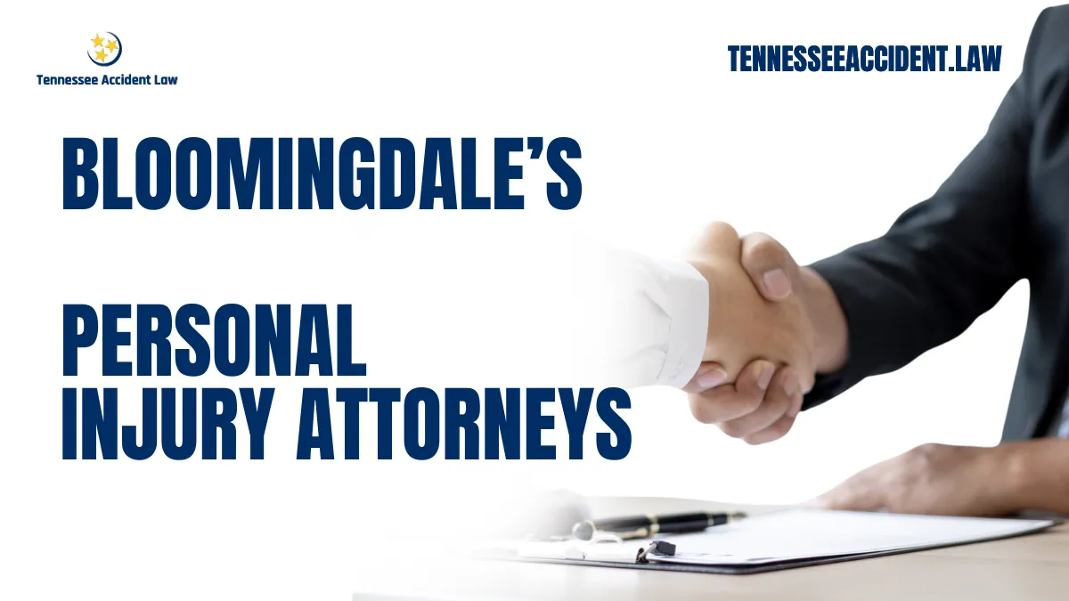 Tennessee Accident Law is here to help those who have suffered injuries as a result of an accident in Bloomingdale. This website is designed to help educate victims on their rights and to provide access to a Bloomingdale personal injury lawyer who can help you with your potential case. Whether its an car accident, slip and fall, dog bite, or truck accidents, our personal injury lawyers are here to assist you.