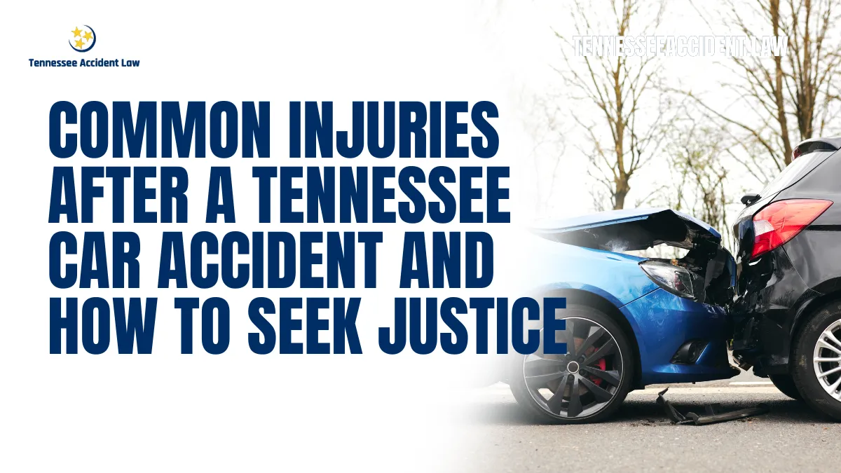 Car accidents are unfortunately a frequent occurrence on Tennessee roads, often leaving victims with life-changing injuries. At Tennessee Accident Law, we understand how devastating these incidents can be and are here to guide you through the legal process. If you've suffered due to someone else’s negligence, we encourage you to explore your options with a free case evaluation form. Below, we’ll delve into the most common car accident injuries in Tennessee and explain how victims can pursue justice.