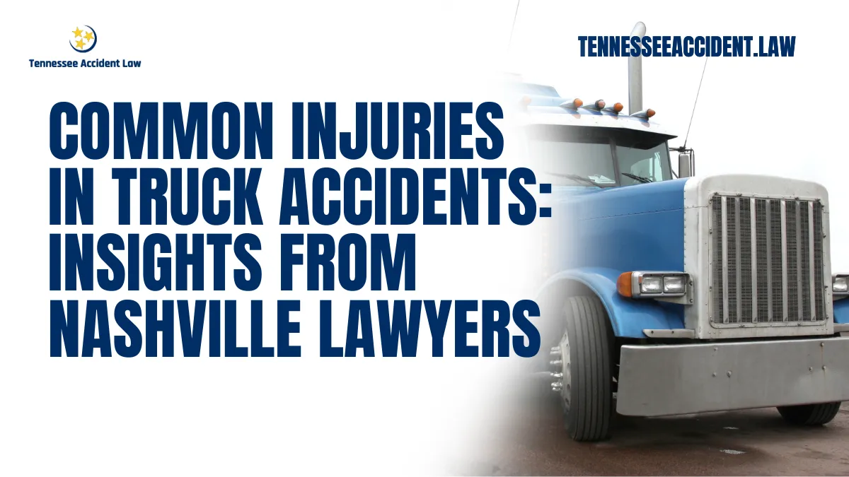 Truck accidents are among the most devastating road incidents, often resulting in severe injuries and life-altering consequences. As experienced truck accident lawyers in Nashville, Tennessee Accident Law understands the complexities surrounding these cases and the broad range of injuries victims may face. This article provides an in-depth exploration of common injury types associated with truck accidents, along with critical insights for victims seeking justice and compensation.