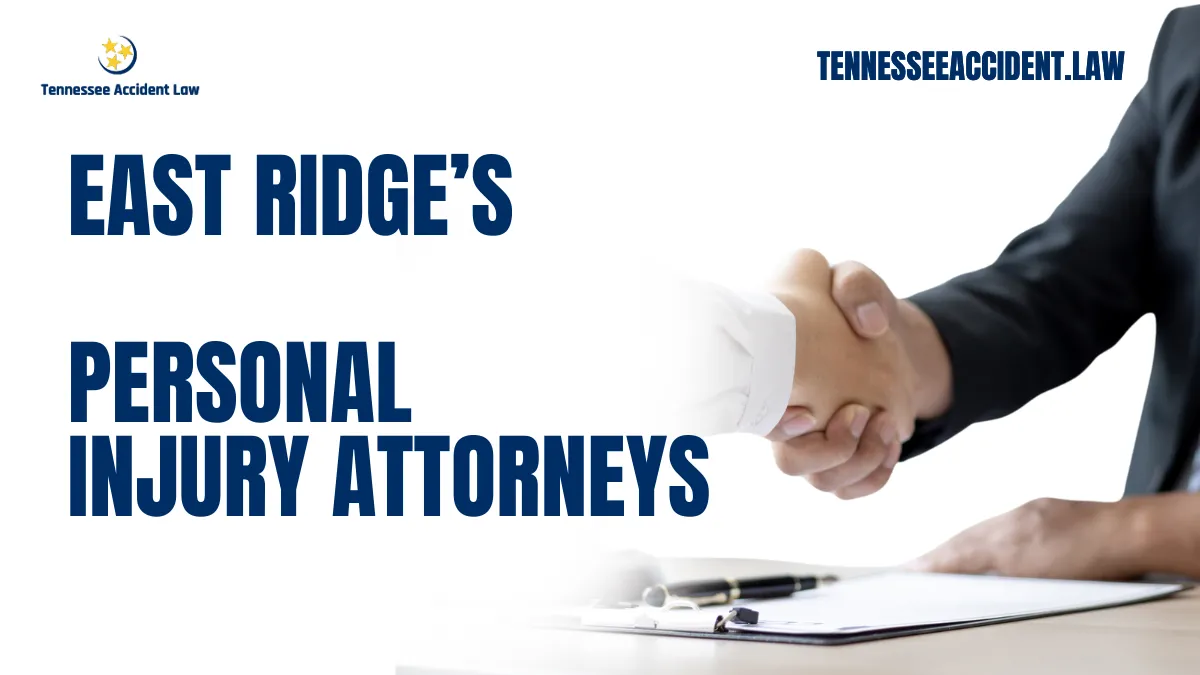 Tennessee Accident Law is here to help those who have suffered injuries as a result of an accident in East Ridge. This website is designed to help educate victims on their rights and to provide access to an East Ridge personal injury lawyer who can help you with your potential case. Whether its an car accident, slip and fall, dog bite, or truck accidents, our personal injury lawyers are here to assist you. Call us now for a free case evaluation at (615) 212-9866.