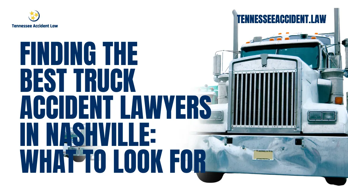 When you’ve been involved in a truck accident, choosing the best truck accident lawyers in Nashville can make all the difference in securing the compensation you deserve. At Tennessee Accident Law, we specialize in helping victims of catastrophic truck accidents navigate the complexities of personal injury claims. With over 20 years of experience, our firm has fought—and won—against insurance giants and Fortune 500 companies. Here’s what you need to know when selecting the best representation for your case.