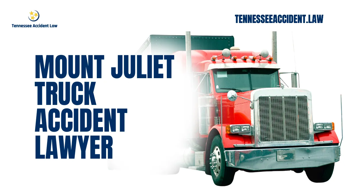 When you or a loved one has been involved in a truck accident, navigating the legal process can be overwhelming. As the trusted Mount Juliet truck accident lawyer, Tennessee Accident Law is here to provide expert legal guidance and fight relentlessly for the compensation you deserve. With over 20 years of experience, we specialize in representing victims of catastrophic injuries, ensuring justice is served against negligent parties, including large trucking companies and their insurers.