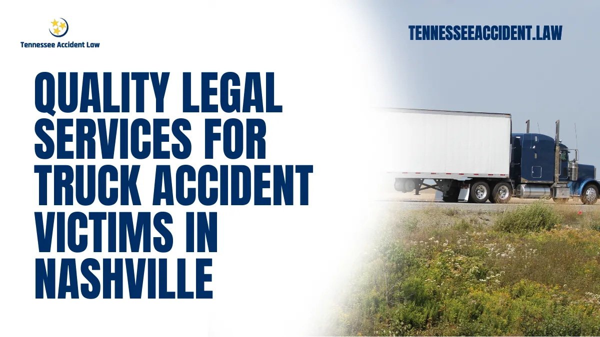 Truck accidents can be devastating, leaving victims with severe injuries, financial burdens, and emotional distress. At Tennessee Accident Law, we are dedicated to providing comprehensive and effective legal assistance to help victims recover the compensation they deserve. Our team of experienced attorneys focuses on delivering unparalleled truck accident lawyer Nashville legal services, ensuring justice for our clients.