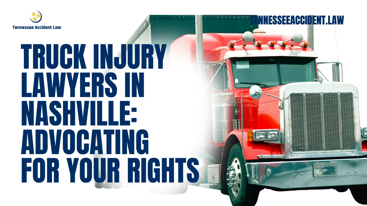 Navigating the aftermath of a truck accident is overwhelming, particularly when dealing with severe injuries, emotional trauma, and mounting financial burdens. At Tennessee Accident Law, we are dedicated to providing exceptional legal representation for victims of truck accidents. An experienced Nashville truck injury lawyer is here to advocate for your rights and help you secure the compensation you deserve.