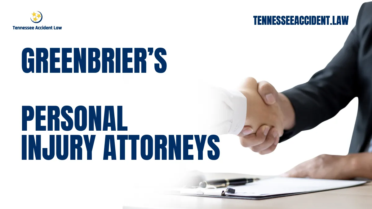 Tennessee Accident Law is here to help those who have suffered injuries as a result of an accident in Greenbrier. This website is designed to help educate victims on their rights and to provide access to a Greenbrier personal injury lawyer who can help you with your potential case. Whether its an car accident, slip and fall, dog bite, or truck accidents, our personal injury lawyers are here to assist you. Call us now for a free case evaluation at (615) 212-9866.