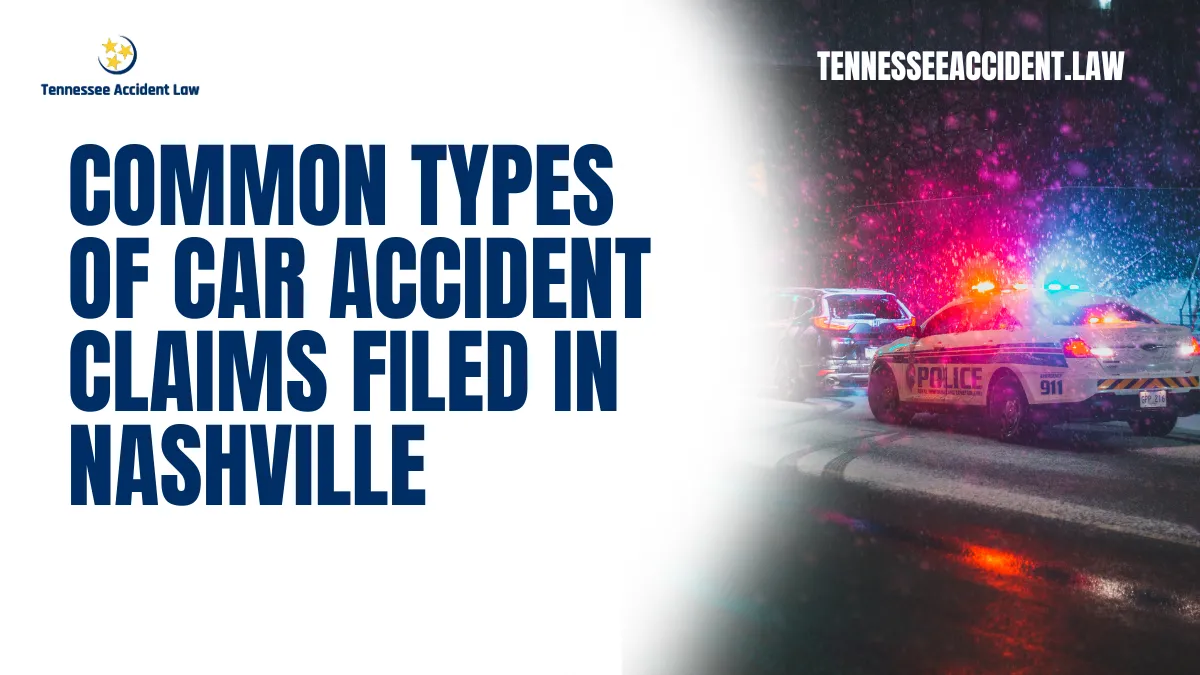 When it comes to navigating the legal landscape after a car accident, understanding the types of car accident claims in Nashville can significantly influence the outcome of your case. At Tennessee Accident Law, we specialize in ensuring that our clients receive the compensation they deserve. If you’ve been involved in an accident, this guide will help you identify the types of claims most commonly filed in Nashville and how we can assist you. Complete the free case evaluation form or call us now at 615-212-9866 for immediate assistance.