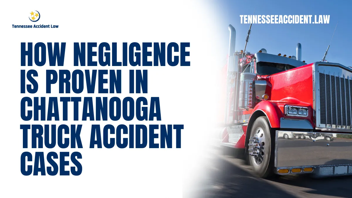 Truck accidents can cause devastating injuries, immense financial strain, and emotional turmoil. Understanding how negligence in truck accidents in Chattanooga is proven is vital for victims seeking justice. At Tennessee Accident Law, we specialize in helping accident victims navigate the complex legal system, ensuring they secure the compensation they deserve. If you've been involved in a truck accident, our team is here to guide you.