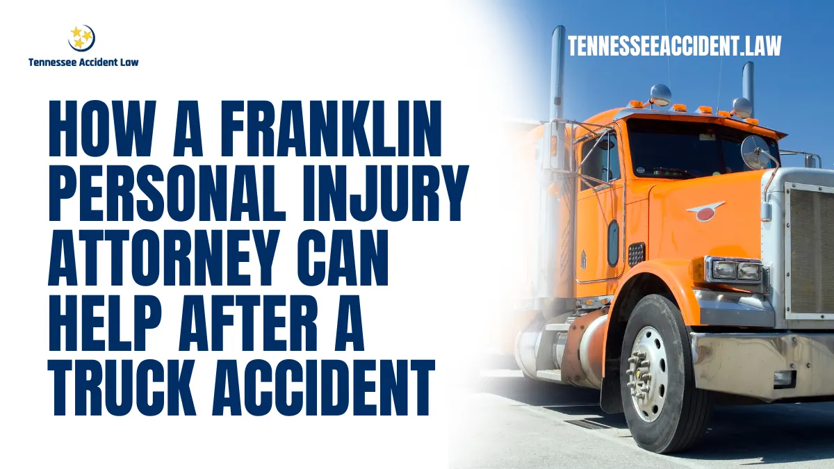 Truck accidents can be life-altering, leaving victims with severe injuries, emotional distress, and mounting financial burdens. If you or a loved one has been involved in a truck accident, it is crucial to understand how a Franklin personal injury attorney can provide the support and legal representation you need. At Tennessee Accident Law, we specialize in helping truck accident victims secure the compensation they deserve. Call us today at 615-212-9866 or complete our free case evaluation form to get started.