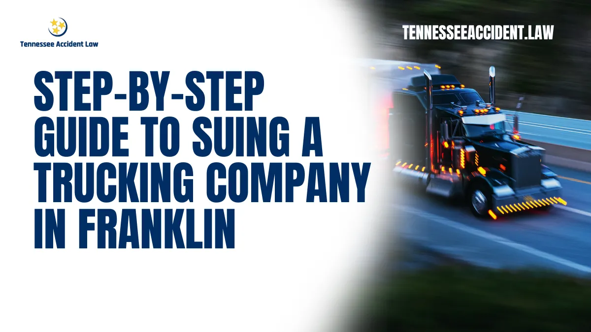 Understanding how to sue a trucking company Franklin is crucial when you or a loved one has suffered an injury due to a trucking accident. At Tennessee Accident Law, we specialize in catastrophic injury cases and have over 20 years of experience taking on powerful trucking companies and their insurers. This guide will walk you through the necessary steps to secure the justice and compensation you deserve.