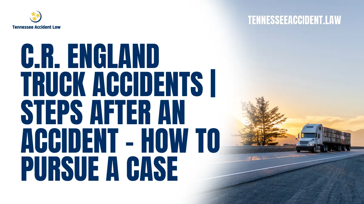 When you or a loved one have been involved in a truck accident with C.R. England, one of the largest trucking companies in the United States, the aftermath can be overwhelming. At Tennessee Accident Law, we specialize in providing expert legal representation to victims of catastrophic truck accidents. Our team understands the complexities of truck accident cases and is committed to securing the compensation you deserve.