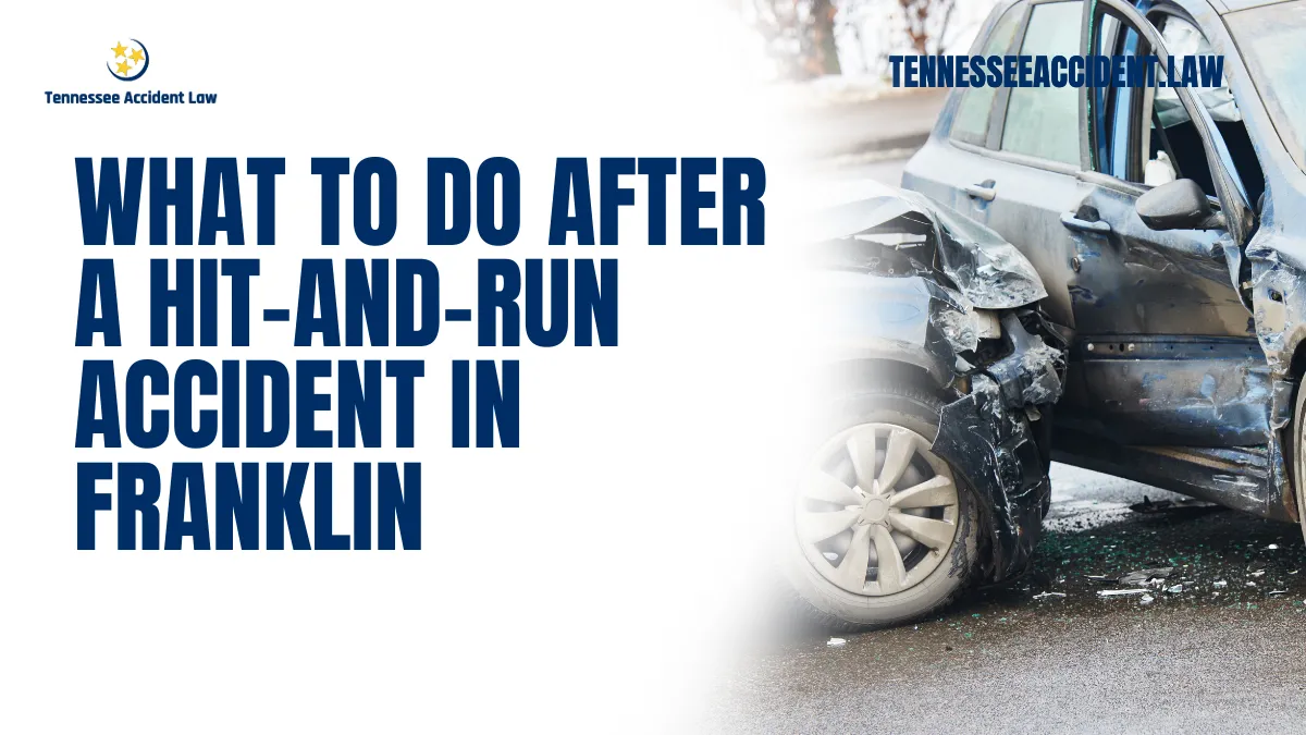 A hit-and-run accident can leave you feeling shocked, confused, and unsure of your next steps. If you or a loved one has been involved in such an incident, it's crucial to act swiftly and responsibly. At Tennessee Accident Law, we understand how overwhelming this situation can be, and we are here to guide you through the process. Our experienced hit and run lawyer in Franklin is ready to help you pursue justice and secure the compensation you deserve. Below, we outline the essential steps to take after a hit-and-run accident.