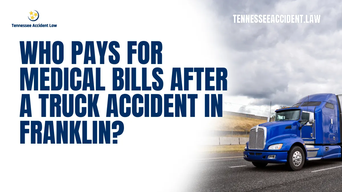 Truck accidents can leave victims grappling with devastating injuries, mounting expenses, and countless unanswered questions. One of the most pressing concerns is, "Who pays for truck accident medical bills in Franklin?" At Tennessee Accident Law, we specialize in helping victims navigate the complexities of personal injury claims. If you or a loved one has been injured in a truck accident, call us today at 615-212-9866 for a free case evaluation.