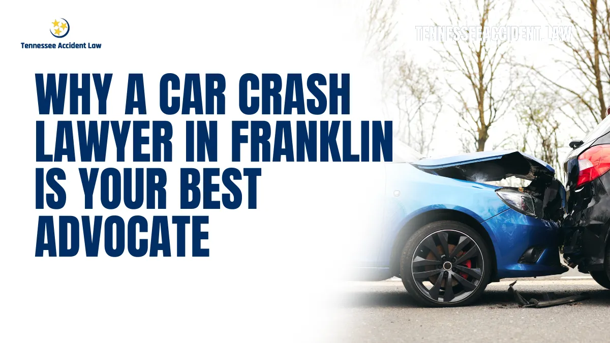 When you are involved in a car accident, the aftermath can be overwhelming. From mounting medical bills to complex insurance claims, navigating the legal landscape can feel impossible. This is where a Franklin car crash lawyer from Tennessee Accident Law becomes your strongest ally. Our team has over 20 years of experience fighting for accident victims, securing victories against insurance companies and Fortune 500 corporations. Let us guide you through this challenging time with expertise, dedication, and unwavering advocacy. Call us today at 615-212-9866.