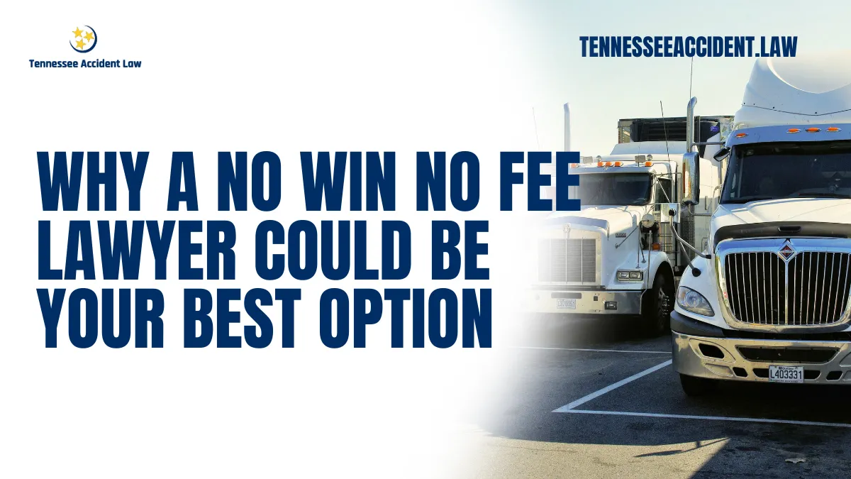 Being involved in a truck accident can be a devastating experience, leaving victims with severe injuries, financial burdens, and emotional distress. When seeking justice, hiring a truck accident lawyer no win no fee can be the best decision. This arrangement allows accident victims to pursue compensation without financial risk. At Tennessee Accident Law, we fight for the rights of truck accident victims with a no-win, no-fee commitment.