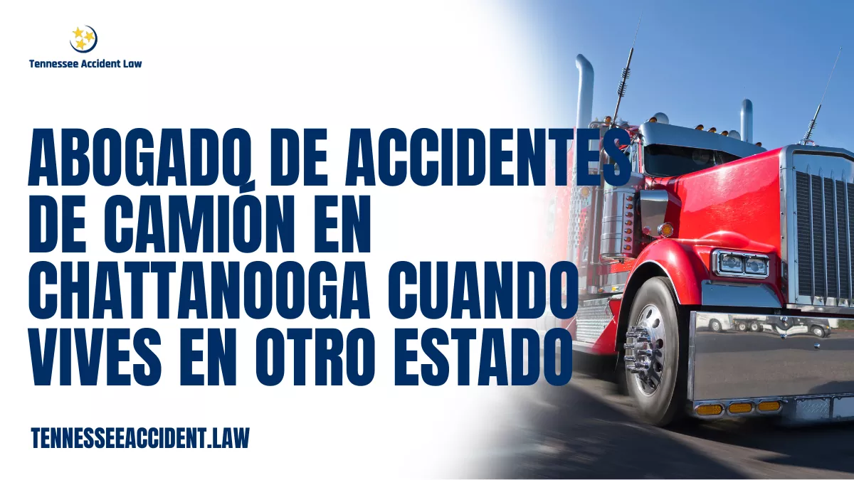Si tú o un ser querido resultan heridos en un accidente grave de camión en Tennessee pero viven en otro estado, es fundamental contar con representación legal experimentada. Contratar a un abogado de accidentes de camión en Chattanooga de Tennessee Accident Law garantiza que tengas un equipo legal dedicado que conozca las leyes locales y pueda proteger tus derechos mientras te recuperas en tu hogar. Esta guía explica por qué las víctimas que viven fuera del estado necesitan un abogado confiable en Chattanooga y cómo Tennessee Accident Law puede ayudarte a obtener la máxima compensación.