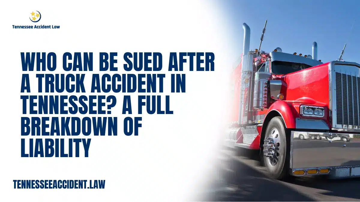 When a serious truck accident happens on a Tennessee highway, the aftermath is often devastating. Victims and their families face not only physical injuries but also financial and emotional challenges that can last a lifetime. What makes these cases even more complex is the question of liability — determining who can be sued for damages.