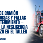 La mayoría de las personas asume que los accidentes de camiones ocurren en la carretera, pero en muchos casos, el siniestro comienza mucho antes de que el camión salga del taller. Las piezas defectuosas, el mantenimiento inadecuado, las inspecciones omitidas y las prácticas negligentes dentro de las empresas de transporte son algunos de los factores principales que provocan accidentes catastróficos en Tennessee.