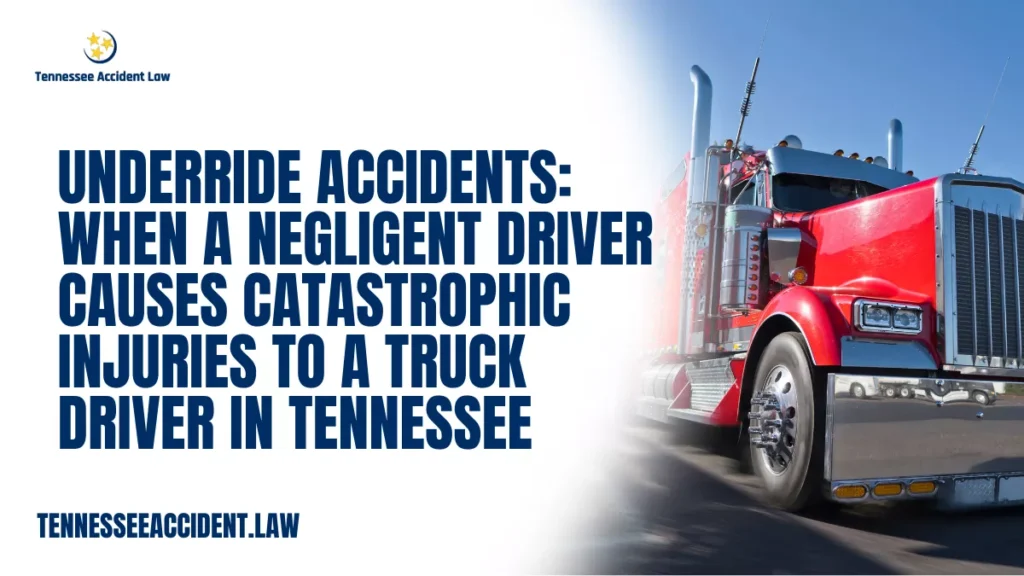 Underride accidents are among the most violent and devastating crashes on Tennessee roads. While most people think of underride crashes as injuries to occupants of smaller vehicles, the reality is that truck drivers are often seriously injured—or killed—during underride-related collisions, especially when the crash causes a sudden stop, jackknife, rollover, or secondary impact involving the cab.