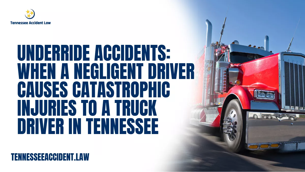 Underride accidents are among the most violent and devastating crashes on Tennessee roads. While most people think of underride crashes as injuries to occupants of smaller vehicles, the reality is that truck drivers are often seriously injured—or killed—during underride-related collisions, especially when the crash causes a sudden stop, jackknife, rollover, or secondary impact involving the cab.