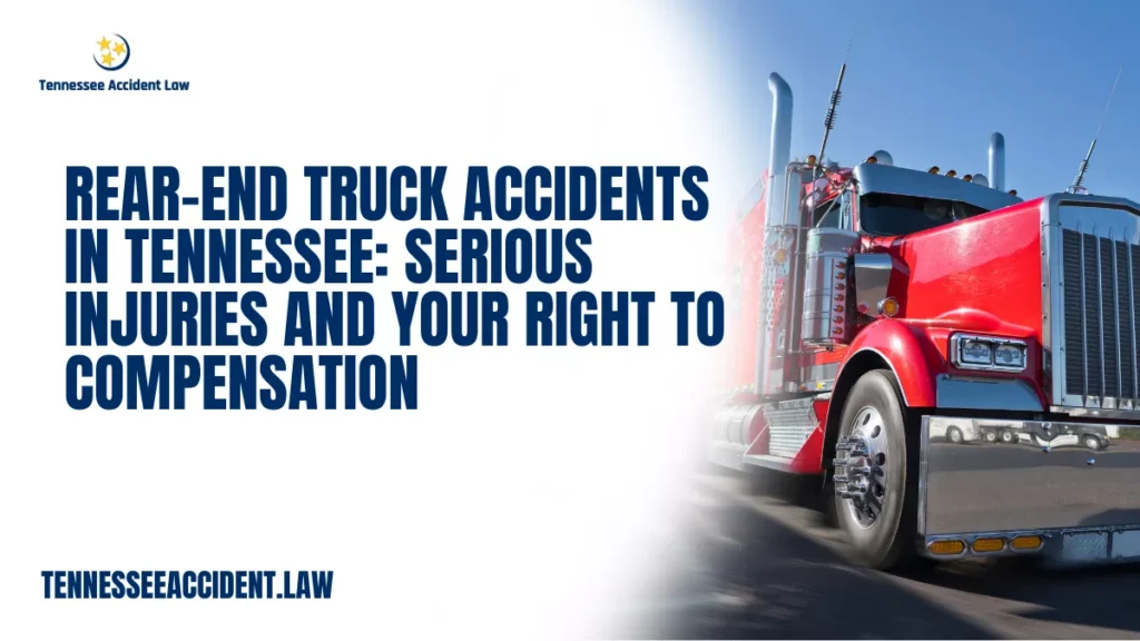 Rear-end collisions involving commercial trucks are far more dangerous than typical car accidents. When an 80,000-pound tractor-trailer crashes into the back of a passenger vehicle—or when a smaller vehicle collides with the rear of a truck—the consequences can be catastrophic. Across Tennessee highways such as I-40, I-24, and I-65, rear-end truck accidents result in devastating injuries every year.