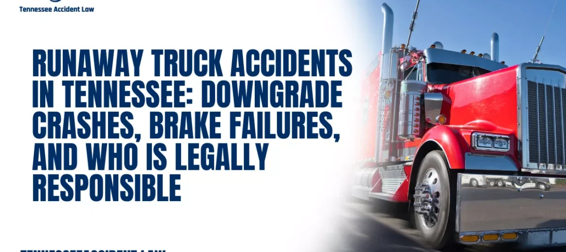 Runaway truck accidents are some of the most terrifying and destructive crashes on Tennessee roads. When a tractor-trailer loses braking power on a downgrade, the driver may have seconds—or less—to react before the truck accelerates out of control. These crashes often end in jackknifes, rollovers, underride collisions, or high-speed impacts at the bottom of hills.